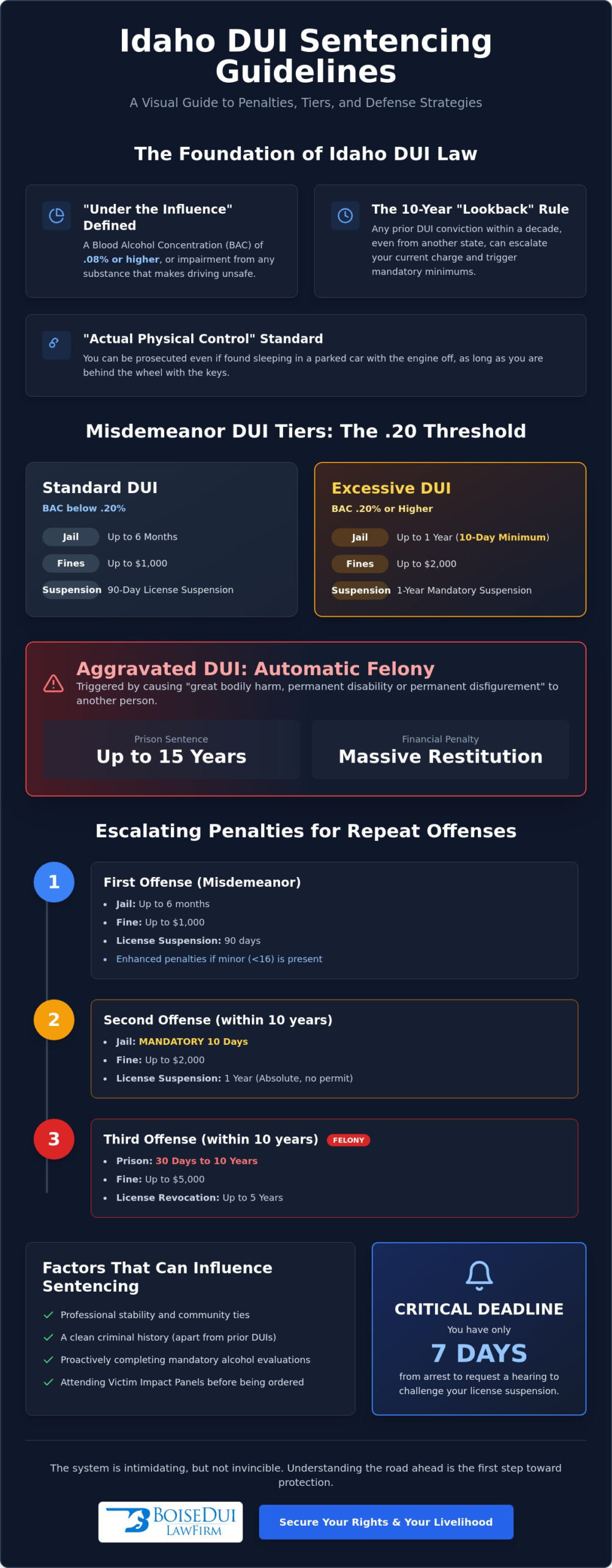 Idaho DUI Sentencing Guidelines 2026: A Comprehensive Legal Guide