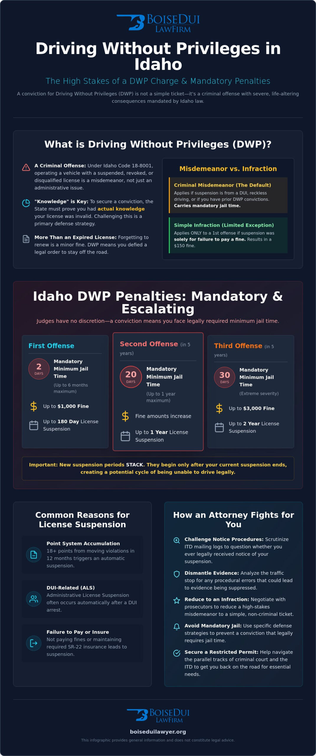 Driving Without Privileges Attorney Idaho: Defending Your Right to the Road